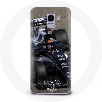 Yuki Tsunoda Hülle für Samsung Galaxy J6 2018 F1 Rennfahrer Blau