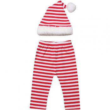 Ensemble photo de Noël pour enfants : chapeau de Père Noël et pantalon à motifs