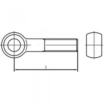 Verzinkte Augenschraube M6 30mm DIN 444 B Stahl 4.6