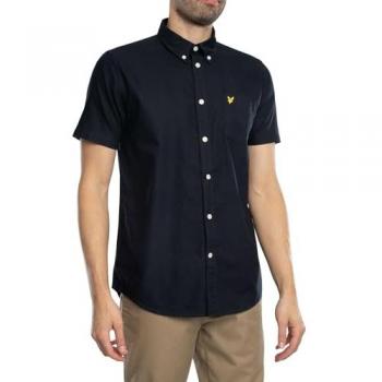 Lyle & Scott Herren Kurzarm Hemdbluse Oxford Dunkelblau