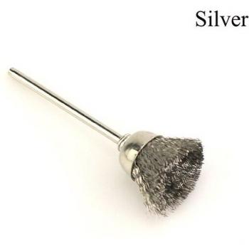 Wool‑Coated Copper Wire Brush for Nail Drills – 1 Piece