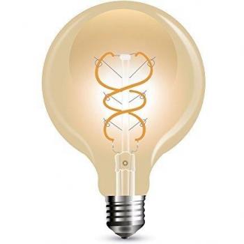 V-TAC VT-2018 7149 Lampadina LED E27 8W G125 Filamento Ambrato 2200K