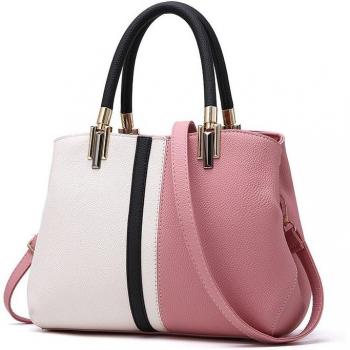 Einfache Stil Frauen Handtasche Patchwork PU Leder XZ-196