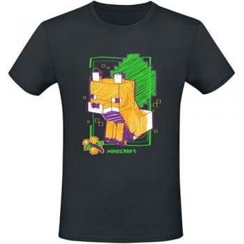 Black Fox Graphic Tee for Minecraft Fans