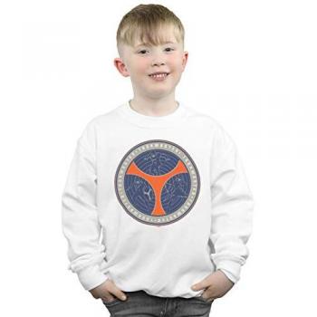 Marvel Junge Black Widow Film Taskmaster Shield Pose Pullover 9–11 Jahre Weiß