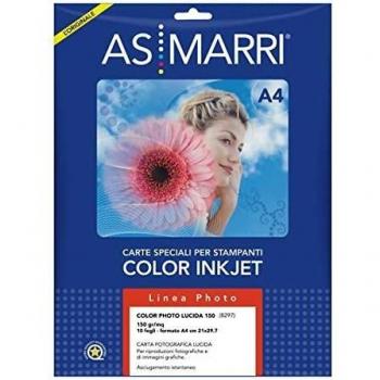 AS MARRI carta inkjet plotter 610mmx30mt 190gr color photo lucida
