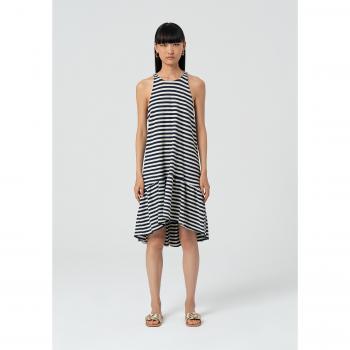 Vestito Senza Maniche Midi a Linee
