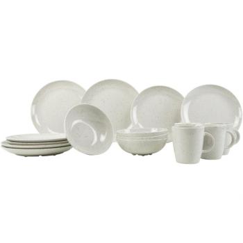 Gimex 16-teiliges Geschirrset Solid Line Beige