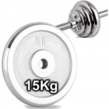 Bilanciere 15 kg: Disco Olimpico Piastra Acciaio, Foro 30 mm