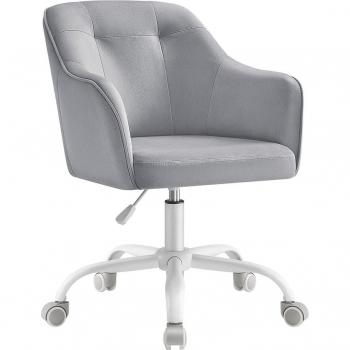 Silla de Oficina, Tejido de Lino, Gris Paloma