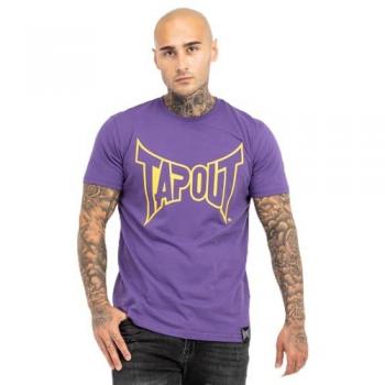 TaPoUt Herren T-Shirt, Lifestyle Basic, Größe XXL, Lilac/Gelb