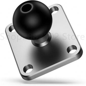 Aluminum Mounting Base with 1-inch (25mm) Bubber Ball for GoPro and Garmin