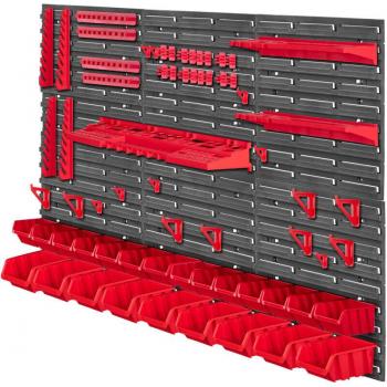 KADAX 66‑Stück-Werkstattregal in Rot – 117 × 78 cm
