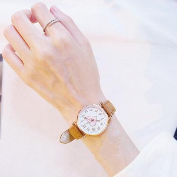 Corazón Rosa Reloj de Estilo Femenino