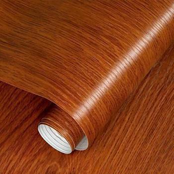 Fantasnight Red Brown Wood Grain Peel & Stick Wallpaper (Waterproof) – 40×300 cm