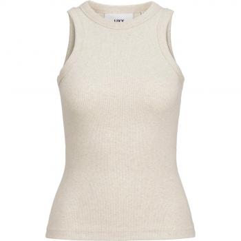 Jack & Jones Forest STR – geripptes Trägertop in Hellbeige, Ringerrücken, Größe 36 (weiblich)