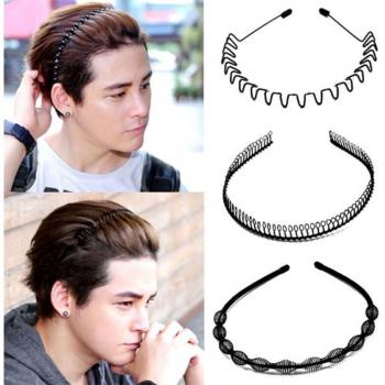 Unisex Black Spring Hair Bands
