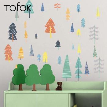 Tofok DIY Forest Trees Mural Decal