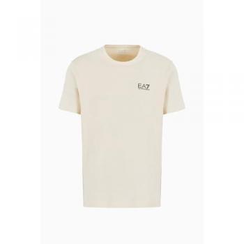 Camiseta EA7 Core Identity manga corta beige