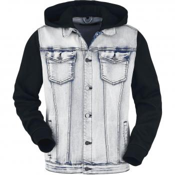 Giacca in denim con cappuccio Black Premium by EMP