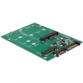 DeLOCK Converter SATA 22 Pin > 1 x M.2 NGFF + 1 x mSATA