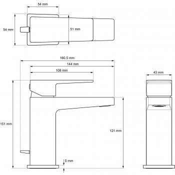 Mira Honesty Contemporary Single Lever Basin Tap