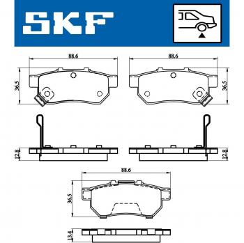 Plaquettes de frein SKF VKBP 90381 A (disque)