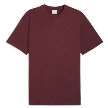 Puma Maglia Sportiva Uomo Essenziale Lavaggio Rilassato Rosso XL