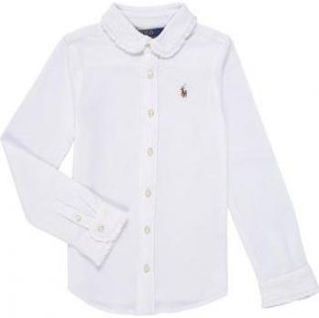 Camicia Polo a Ricamo Knitted Oxford di Ralph Lauren, frontale a bottone