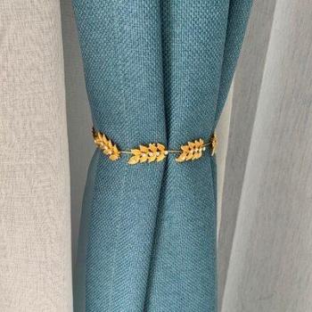 Modern Metal Leaf Curtain Ties – Dual Pack