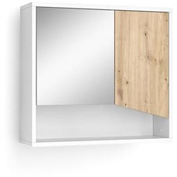Vicco Irida Spiegelschrank, Weiß Eiche, 60 x 55 cm