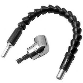 Zology Handy 1/4 Magnetic Drill Bit Kit with Right‑Angle Extension