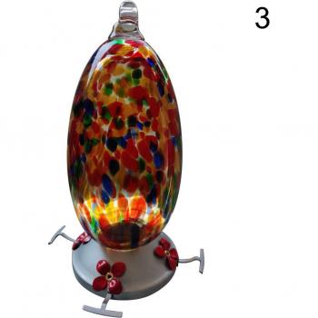 Ant Moat Hummingbird Feeder in Stained Glass