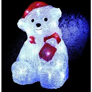 Ourson lumineux avec bonnet 30 LED blanc froid