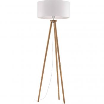 Corralee White Fabric Tripod Floor Lamp by BRITOP