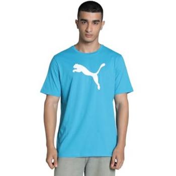 Puma teamRISE Logo Trainingsshirt Baumwolle Blau 2XL