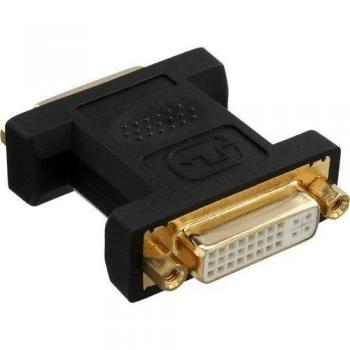 InLine® DVI-I Adapter Digital + Analog 24+5 Buchse zu Buchse vergoldet schwarz