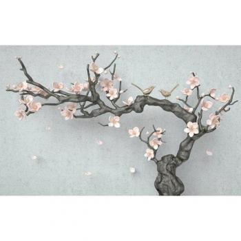 Fototapete PAPERMOON Blumen Ast, bunt, 3,50m x 2,60m