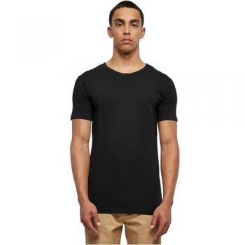 T-Shirt URBAN CLASSICS Urban Classics Herren Fitted Stretch T-Shirt, Herren, Gr. 5XL, schwarz, 95% Baumwolle, 5% Elasthan, unifarben, casual, normal, Rundhals, Kurzarm, Shirts