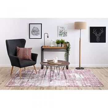 Andere 122 Light Pink/Light Gray Acrylic Design Carpet, 160x230 cm