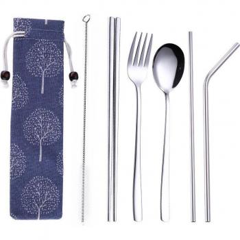 Titanium-Plated Eco-Friendly Stainless Steel Tableware Set