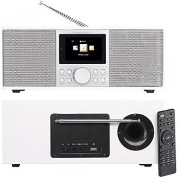 VR-Radio Bluetooth-Radio: Stereo-Internetradio mit DAB+, FM, Wecker, 32 Watt, weiß
