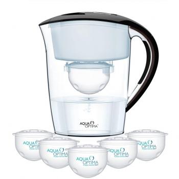 Aqua Optima Black Filter Jug 10 Month Bundle Offer (inc 5x60day Filters)