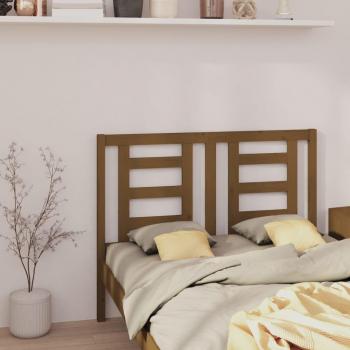 Solid Wood Pine Bed Headboard Honey Brown 126x4x100 cm