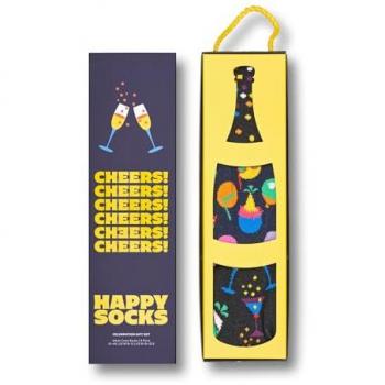 Happy Socks Set Regalo Calzini Lunghi 3 Paia Neri EU 36-40