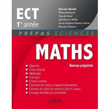 Maths ECT 1re Année Programme 2014