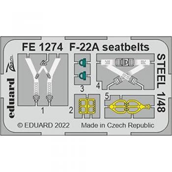Belt di Sicurezza F‑22A 1:48 – Eduard Steel