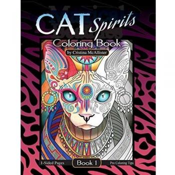Cat Spirits Coloring Book