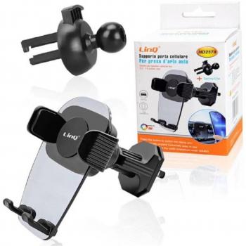Fixation auto pour la prise d’air conditionné + clip ressort smartphone HD2579
