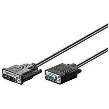 MicroConnect 5m VGA/DVI-I Cable Negro